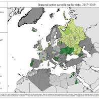 Seasonal active surveillance for ticks over 2017–2019