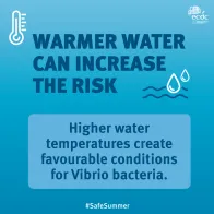 Warmer water can increase the risk