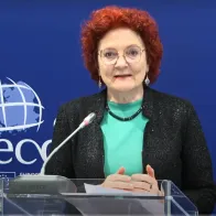 Andrea Ammon at press conference for Hand Hygiene Day 2024