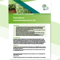 Cover of the report: "Gonorrhoea - Annual Epidemiological Report for 2024"