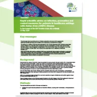 Cover of the report: "Rapid scientific advice on infection, prevention and control measures for patients in healthcare settings with Andes virus (ANDV) disease"