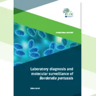 Cover of the report: "Laboratory diagnosis and molecular surveillance of Bordetella pertussis"