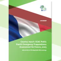 Cover of the report: "Country report: ECDC Public Health Emergency Preparedness Assessment for France, 2025"