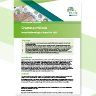 Cover of the report: "Cryptosporidiosis Annual Epidemiological Report for 2020"