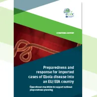 Cover of the report: "Preparedness and response for imported cases of Ebola disease into an EU/EEA country"