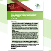 Cover of the report: Ebola disease outbreak caused by Bundibugyo virus – Democratic Republic of the Congo and Uganda – 2026"