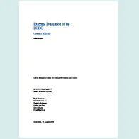 Cover of the external evaluation of ECDC 2008