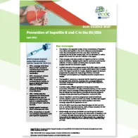 Cover of the report: Prevention of hepatitis B and C in the EU/EEA