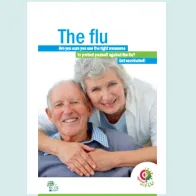 Cover of leaflet about influenza for risk groups