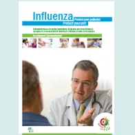 Cover of poster about influenza for healthcare workers