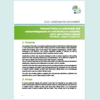 Cover of the internal policy on authorship