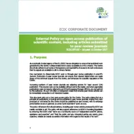 Cover of the internal policy on open access