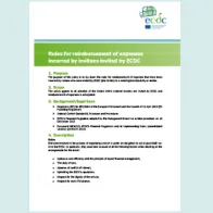 cover of the rules for reimbursements of expenses