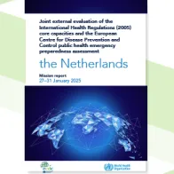 Cover of the report: "Public health emergency preparedness assessment for Netherlands"