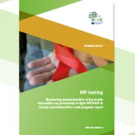 Cover of HIV testing, Monitoring implementation of the Dublin Declaration on partnership to fight HIV/AIDS in Europe and Central Asia: 2018 progress report