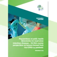Cover of the report: "Preparedness of public health laboratories for respiratory infectious diseases – EU/EEA country perspectives on lessons learned from the COVID-19 pandemic"