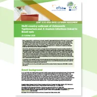 Cover of the report: "Multi-country outbreak of Salmonella Typhimurium and S. Anatum infections linked to Brazil nuts"