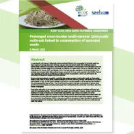 Cover of the report: "Prolonged cross-border multi-serovar Salmonella outbreak linked to consumption of sprouted seeds"
