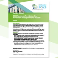 Cover of the report: ECDC framework for action on the Sustainable Development Goal diseases"