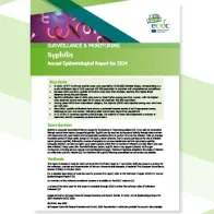 Cover of the report: "Syphilis - Annual Epidemiological Report for 2024"