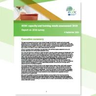 Cover of the report: ECDC capacity and training needs assessment
