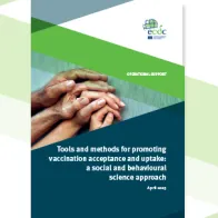 Cover of the report: "Tools and methods for promoting vaccination acceptance and uptake: a social and behavioural science approach"