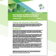 Cover of the report: Data collection on COVID-19 outbreaks in closed settings: long-term care facilities, version 2.1