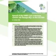 Epidemiological update BQ.1 in the EU/EEA cover