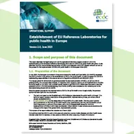 Establishment of EU Reference Laboratories for public health in Europe cover
