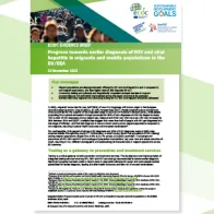 Evidence brief: Progress towards earlier diagnosis of HIV and viral hepatitis - cover