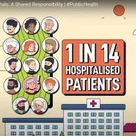 Cover of the animation: "Infection prevention in hospitals