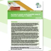 Cover of report on increase in severe acute hepatitis cases of unknown aetiology in children