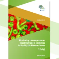 Cover of the report: Monitoring the responses to hepatitis B and C epidemics in the EU/EEA Member States, 2019