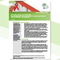 HIV testing in Europe and Central Asia report cover