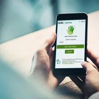Image showing hands with hyFive tool on mobile
