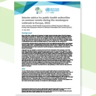 Interim advice for public health authorities on summer events cover 