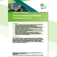 Cover of the report: "Invasive meningococcal disease - Annual Epidemiological Report for 2024"