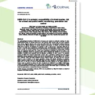 SARS-CoV-2 in animals report cover