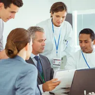 Scientists discussing