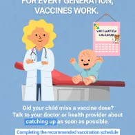 Social media card: For every generation, vaccines work - children
