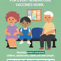Social media card: For every generation, vaccines work