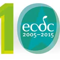 Logotype of the 10 year anniversary of ECDC