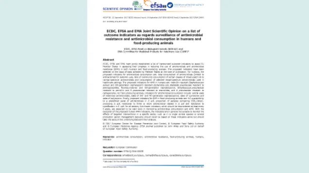 Cover of the joint report on AMR indicators