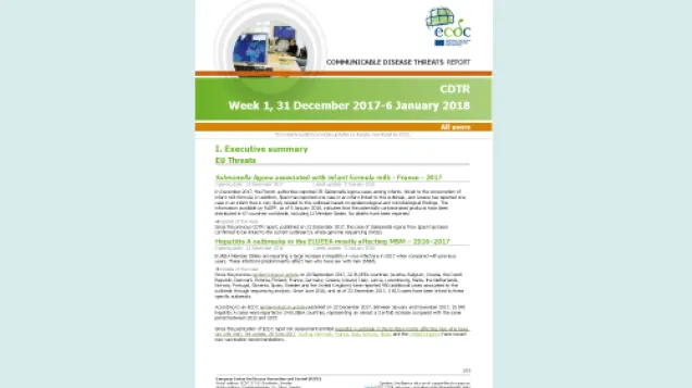 Cover of the CDTR, 6 January 2018