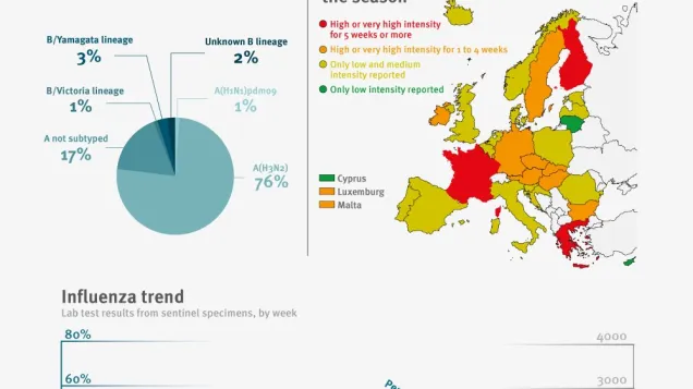 Influenza in Europe, 2016-2017
