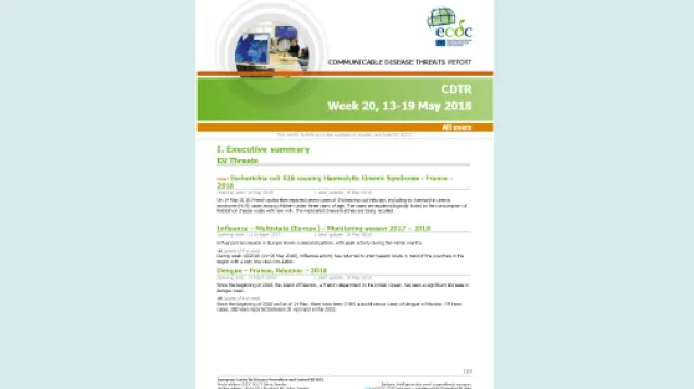  Cover of the CDTR, 19 May 2018