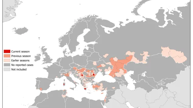 West Nile fever in Europe in 2017 and previous transmission seasons