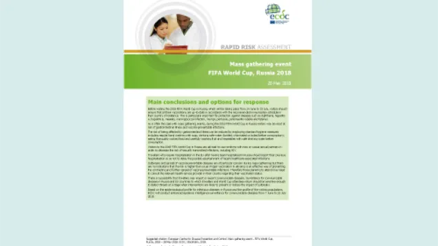 Cover of the RRA on the FIFA 2018 world cup