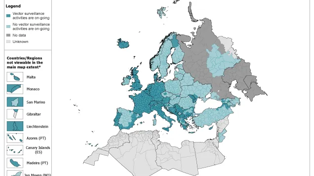 Invasive mosquito spp. - current known surveillance: September 2017