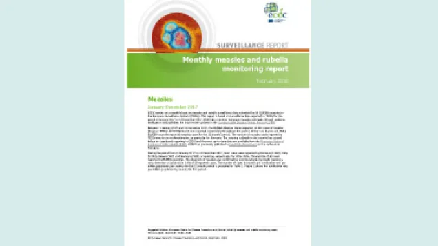 Monthly measles and rubella monitoring report, February 2018